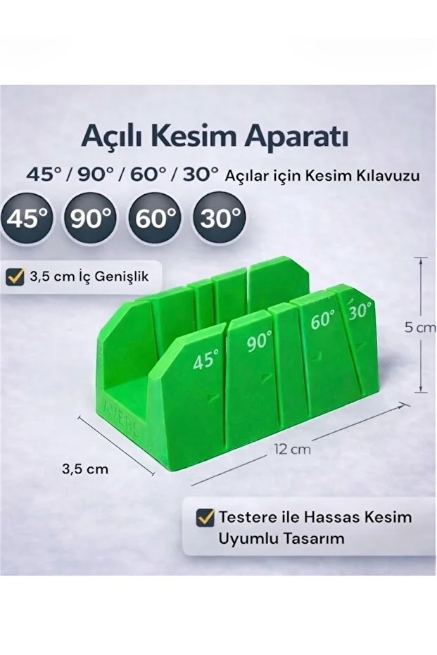 Mini Gönye Kesme Kutusu 30 / 45 / 60 / 90 Hassas Kesim Aparatı