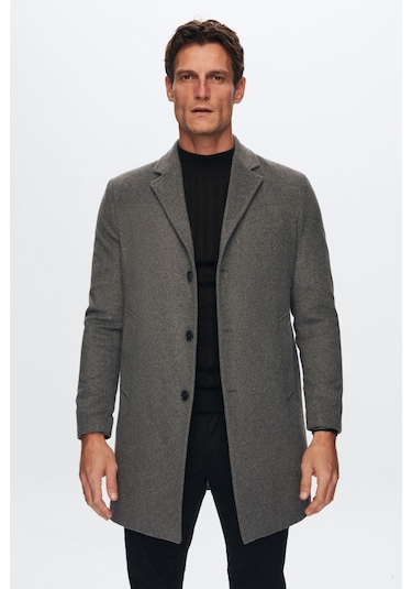 Ds Damat Regular Fit Antrasit Kaşe Kaban 5Hf08Ort10000 Antrasit Ds Damat Regular Fit Antrasit Kaşe Kaban 5Hf08Ort10000 Antrasit