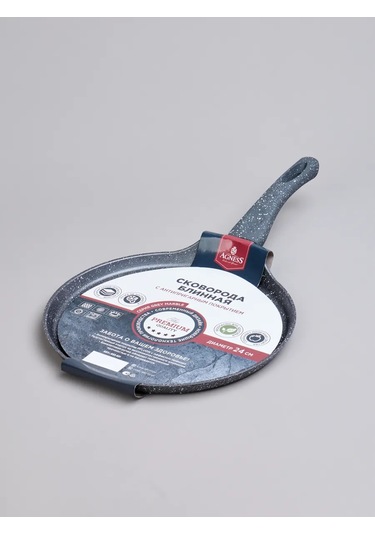 Agness Blin Tava "siyah Mermer" 24 Cm Yapışmaz 327411201 Gri