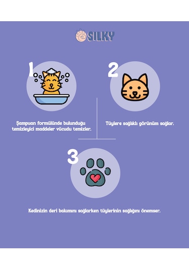 Silkypetwash - Kedilere Özel Doğal Lavanta Özlü Şampuan - 250ml