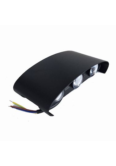 Haiti 3'lü Çift Yönlü Duvar Led Aplik Gün Işığı Işık Siyah