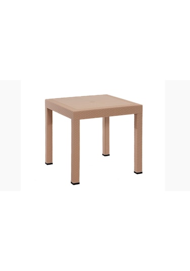 Rattan 80x80 Camsız Cappucino Masa - Bahçe&balkon&teras