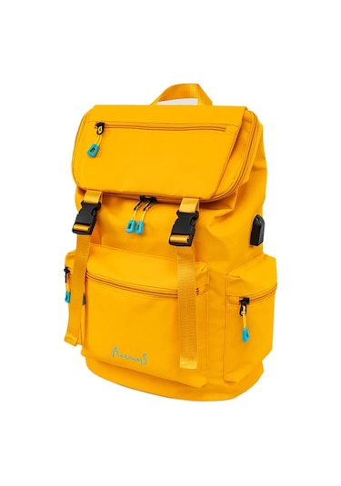 Anemoss Laptop Bölmeli Okul Çantası Sarı