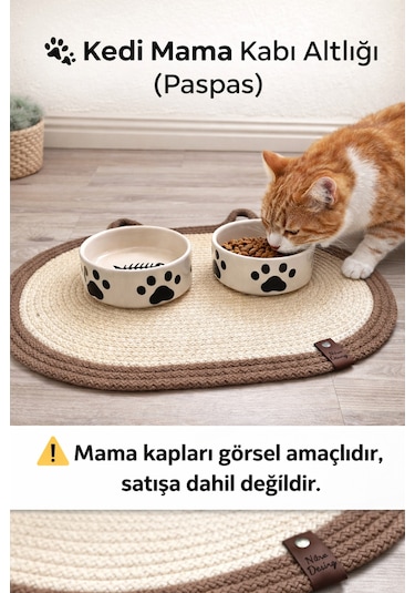 Kedi Ve Köpek Mama Ve Su Kabı Paspası