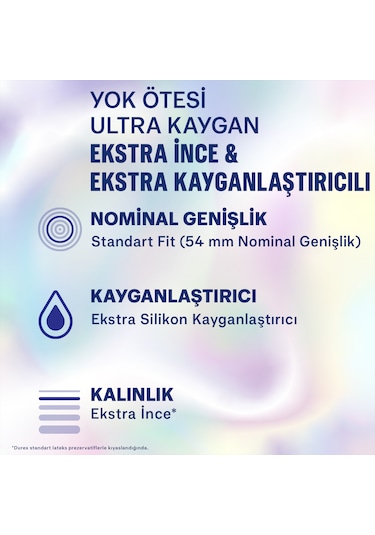 Durex Yok Ötesi Ekstra His Prezervatif 20'li + Ultra Kaygan Prezervatif 20'li