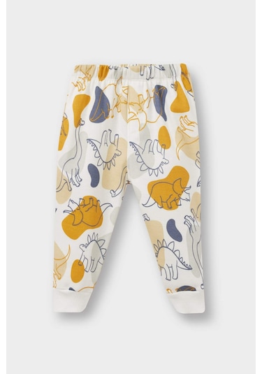 Defacto Erkek Bebek 2li Takım Dinozor Baskılı Sweatshirt Eşofman Altı F0216a525auer42 Ekru