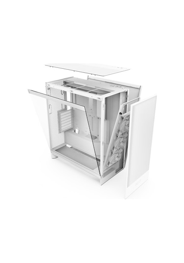 Nzxt H7 Flow 2024 CM-H72FW-01 Temperli Cam USB 3.2 ATX Mid Tower Kasa Beyaz