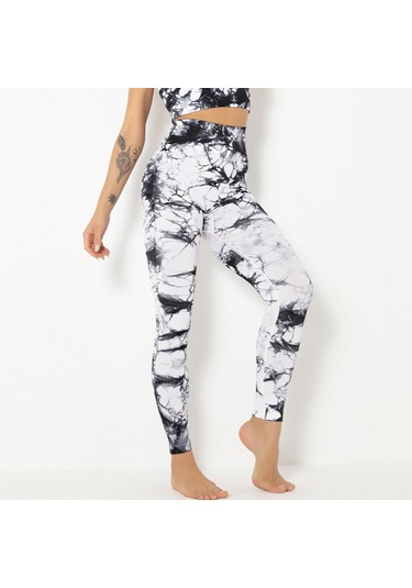 Skycity Yüksek Bel Desenli Yoga Pantolonu: Rahat Spor Giyim, Hareket Özgürlüğü Ve Şık Tasarım Siyah Olan Siyah