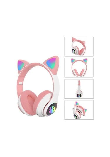 Larimar Kedi Figürlü Bluetooth Kulaklık Çok Renkli