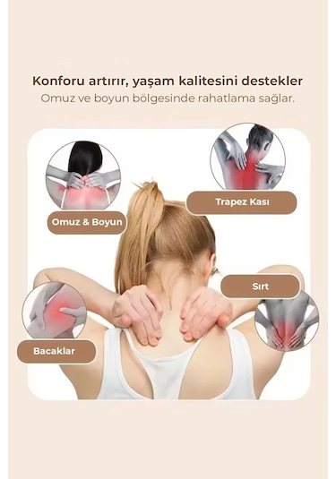 Yoğurmalı Omuz Ve Boyun Masaj Cihazı Beyaz