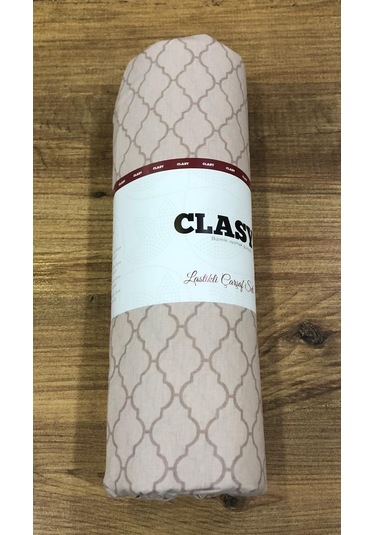 Clasy Tek Kişilik %100 Pamuklu Lastikli Çarşaf + 1 Adet Yastık Kılıfı 100 X 200 Bej