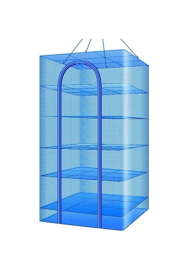 Katlanabilir Sebze Kurutma Filesi - Paslanmaz - 35 35 35 - Tek Katlı Çapraz Um64102-2 Yurt Dışından Çok Renkli