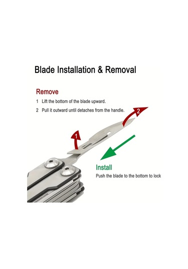 Xuweiwei Iso Bıçak Tutacağı Değiştirilebilir Bıçaklı Katlanabilir İğne Burun Pense Yüksek Hassasiyetli Paslanmaz Çelik Araba Tamir Aracı