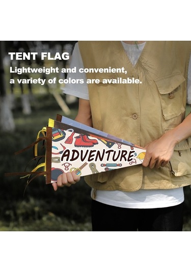 Ebitda Kamp Bayrağı - 3g Keçe Çadır Süsü, Açık Hava Ve Parti Dekorasyonu 140mm İp, Çok Renkli Çok Renkli