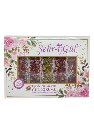 Şehr-i Gül 250 Gr. Yapraklı Gül Lokumu