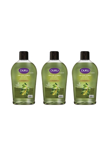 Duru Sıvı Sabun Organik İçerikli Zeytinyağlı 1500 Ml X 3 Adet