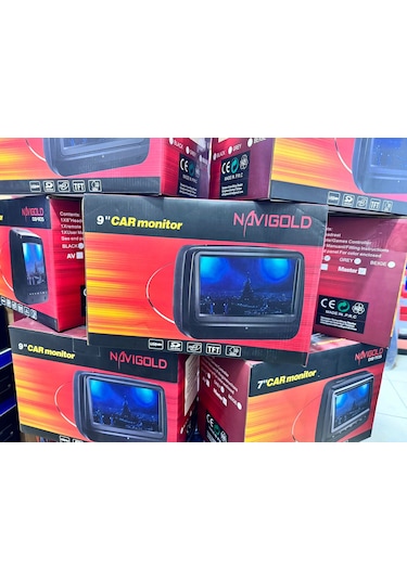 Navigold 9 İnc Usb Sd Koltuk Başlığı Monitör 2 Adet Touch Scren