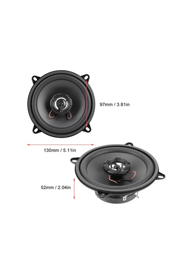 Moveevo 12v 400w Evrensel Araç Hoparlörü, 5 İnç Abs + Mıknatıs Malzeme, Güçlü Ve Net Ses Ts-506