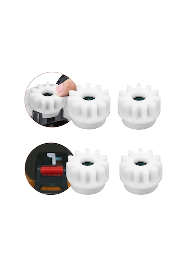 Shineyee 4 Adet Tek Yönlü Döner Mop Pedalı, O-cedar Ve Vileda İçin Değişim Parçası, Beyaz Premium Malzeme