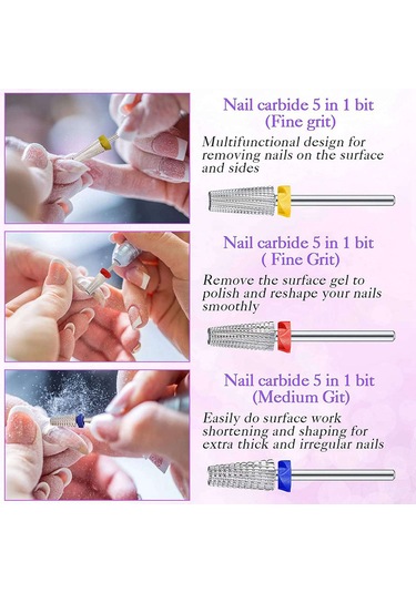 Parça Çivi Karbür 5'i 1 Arada Uçlu Karbür Çivi Matkap Ucu Her İki Sol