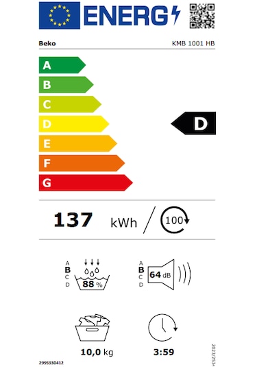 Beko KMB 1001 HB 10 KG Isı Pompalı Çamaşır Kurutma Makinesi