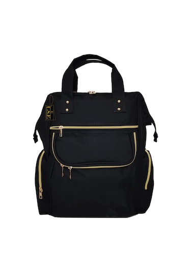 Bebek Bakım Çantası Organizatör Fonksiyonel Anne Bebek Bakım Sırt Çantası-syh Mers Gold Siyah