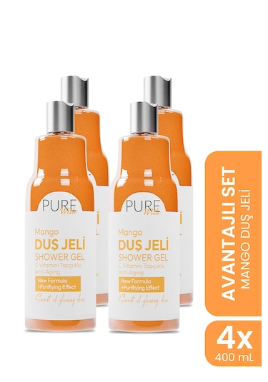 C Vitamin Topçuklu Mango Özlü Arındırıcı Duş Jeli 4x 400 Ml Mango