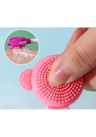 Silikon Yüz Temizleme Fırçası Ve Maske Uygulama Spatulası