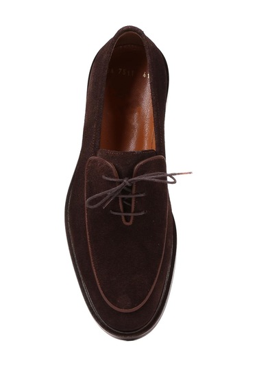 Shoetyle - Kahverengi Süet Bağcıklı Erkek Klasik Ayakkabı 250-7511-1015-kahverengi Kahverengi