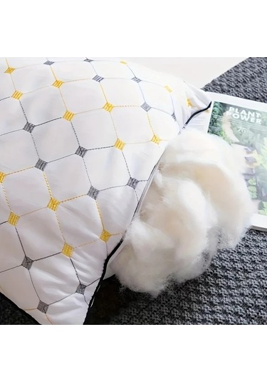 Trendooze Leke Temizleyici Beyaz Soğutucu Yastık 2li Set Nefes Alabilir Yatak Dekoru Beyaz Beyaz