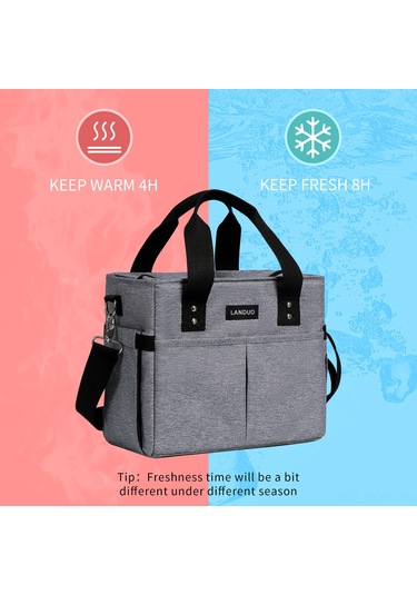 Lando Su Geçirmez Büyük Kapasiteli Öğle Yemeği Çantası Kapalı Buz Torbası Anne Ve Bebek Çantası Sınır Ötesi Sıcak Satış Keten Gri Diğer