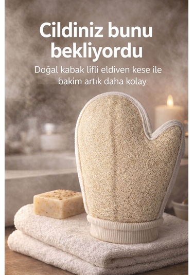 Kabak Lifli Parmaklı Eldiven Vücut Kesesi
