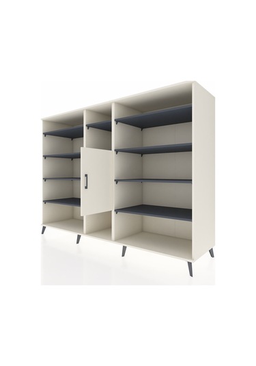 Kronos Dolap 12 Raflı Tek Kapaklı 220x59x163 Aytaşı-aytaşı/antra Aytaşı-aytaşı/antrasit