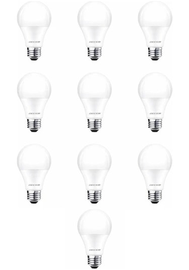 Gecem Tasarruflu Led Ampul 9 W Beyaz Işık E27 10 Adet