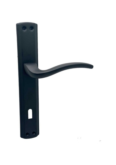 Trim Mat Siyah Lüx Aynalı Oda Kapı Kolu 1 Takım