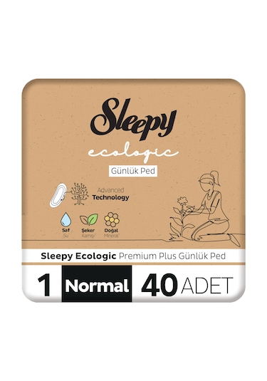 Sleepy Ecologic Premium Plus Günlük Ped Normal Ped 40 Adet