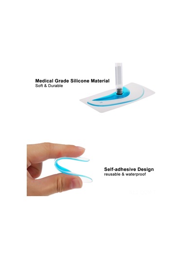 Qingmipy Düz Taban Destekleyici Jel Ayaklık - Plantar Fasiit Ve Ağrı Giderici - Mavi S Beden