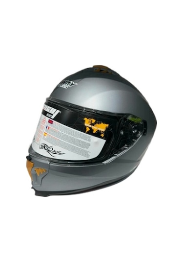 Sway Sw-865 Güneş Gözlüklü Kask Mat Gri