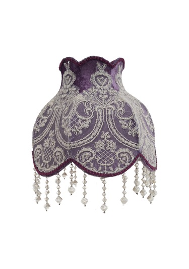 Fransız Dantel Mürdüm Renk Klasik Model Abajur Şapka PRA-6938117- Diğer