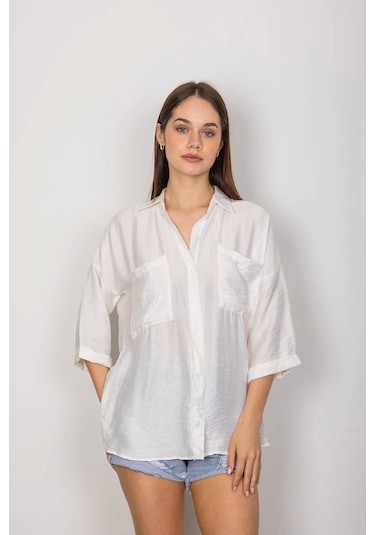 Cepli Salaş Gömlek T1010 Beyaz