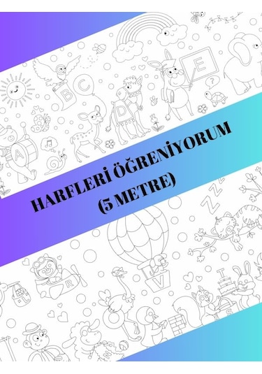 Harfleri Öğreniyorum Boyama Kağıdı 5 Metre
