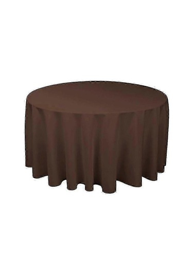 Düğün Partisi İçin Beyaz Siyah Kırmızı Mavi Altın Rengi Polyester Yuvarlak Masa Örtüsü Çap 140cm Siyah Diğer