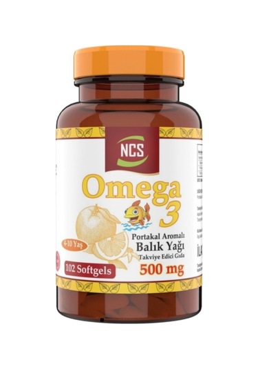 Portakal Aromalı Omega 3 Balık Yağı 500 Mg 102 Softgel