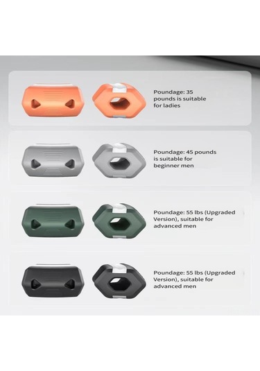 Vkemall Erkek Kadın Kullanıma Uygun Silikon Mandibula Egzersiz Aleti - Yumuşak Cilt Dost Malzemeyle Çene Hatlarını Geliştirir, Çift Kanalı Eliminasyon, Zarf Yüz Formu Oluşturur Siyah, 55 Lb Siyah