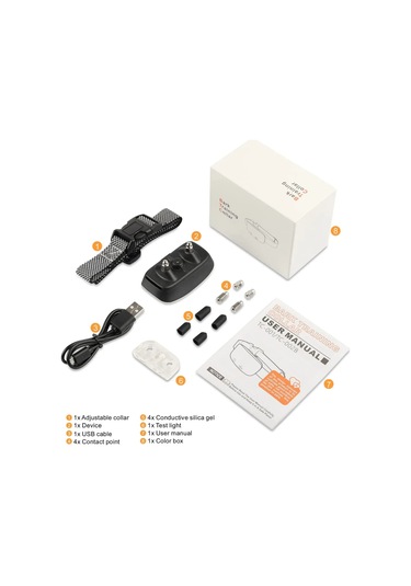 Otomatik Köpek Tasması, Şarj Edilebilir Havlama Durdurucu, Havlamayı Whıte