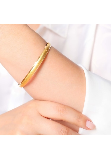 51 Tuğrul Altın 9 Gr Gram 6 Mm 22 Ayar İşçiliksiz Bilezik Tb0009.00