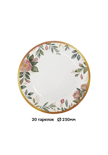 Fiesta 20 Kişilik Kutlama İçin Tek Kullanımlık Tabaklar 453848329 100 adet