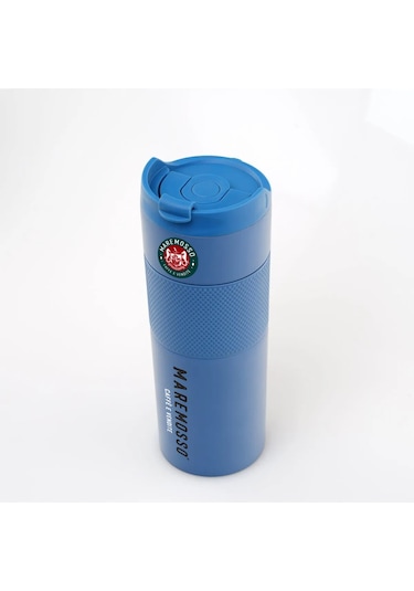 French Press Paslanmaz Çelik Termos Mavi 450 Ml. Mavi