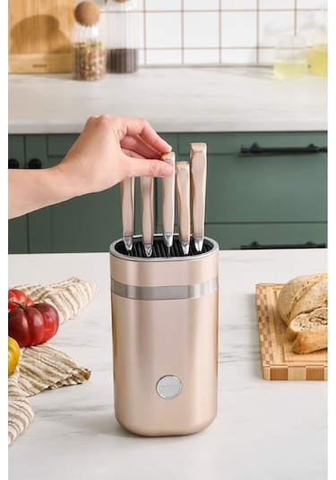 Karaca  Mastermaid 6 Parça Bıçak Seti Mineral Gold