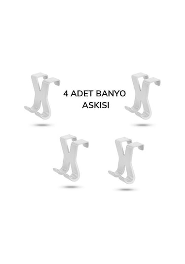 Buffer Pratik Kolay Taşımabilir Havlupan 2 Kancalı Banyo Askı Beyaz